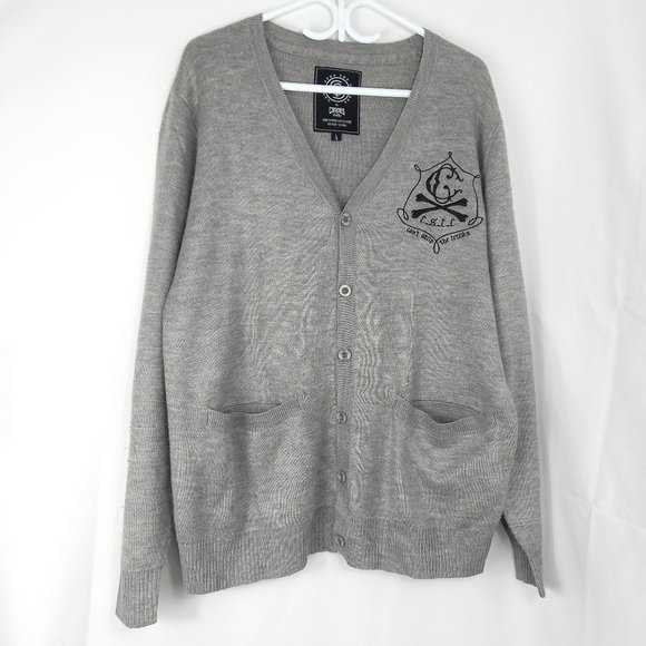 Crooks & Castles Other - crooks & castles men's gray cardigan